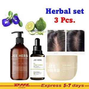Set Jee Herb Shampoo + Hair Tonic + Hair Mask Scalp Growth Regrow - Picture 1 of 22