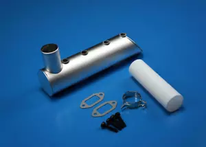DLE222 RC Gas Engine Replacement Spare Parts DLE 222cc 4 Hole or 3 Hole Muffler - Picture 1 of 8
