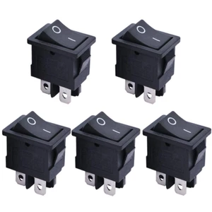 Mxuteuk 5Pcs Snap-In DPST Rocker Switch Toggle Power On-Off Switch 4 Pin AC 250V - Picture 1 of 12
