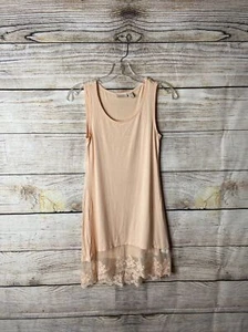 LOGO by Lori Goldstein Damen Gr. XXS Top Strick Tank Pfirsich Spitze. A288861 - Bild 1 von 10