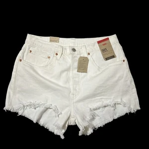 levis 501 jean shorts women’s 31 white rodeo western nwt - Picture 1 of 5