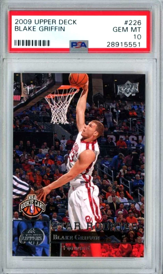 Карта дебютанта Блейка Гриффина RC 2009-2010 Upper Deck No226 GEM PSA10!Cippers F RC HOF - Изображение 1 из 1
