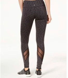 Ideology Workout Pants Athletic Leggings w/ Mesh Mid Rise Grey Women Sz Small - Picture 1 of 12