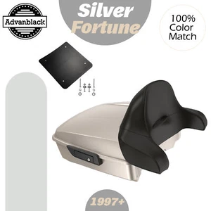 SILVER FORTUNE For Harley/Softail 97+ Rushmore Chopped Tour Pak Pack Wrap Around - Imagen 1 de 12