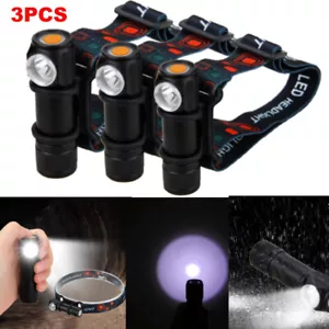 Wasserdichte LED Stirnlampe Superhell Stirnlampe USB Wiederaufladbar COB Headlight - Bild 1 von 15