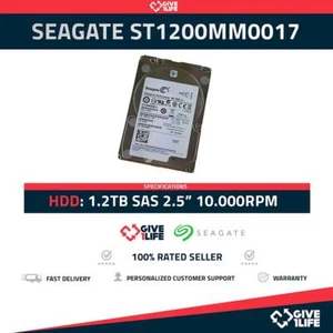 SEAGATE ST1200MM0017 1.2TB HDD 2.5" SAS-2 6GB/S 10K 64MB - Picture 1 of 6