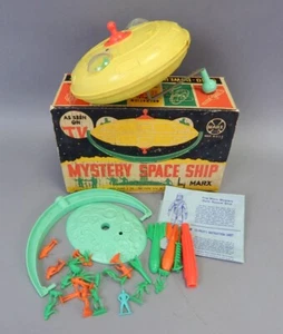 Giocattolo giroscopio alieni vintage 1962 Marx MYSTERY SPACE SHIP con scatola - Foto 1 di 10