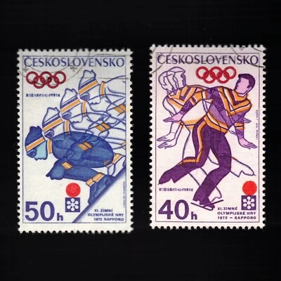 Checoslovaquia, Scott 1796-1797, Juegos Olímpicos, 1972, usado, 107914 Foto 1 de 2