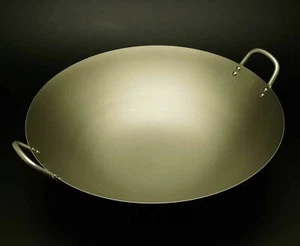 Pure Titanium Big Size Chinese Guangdong Wok Amazing Lightness Pan Made in Japan - Bild 1 von 2