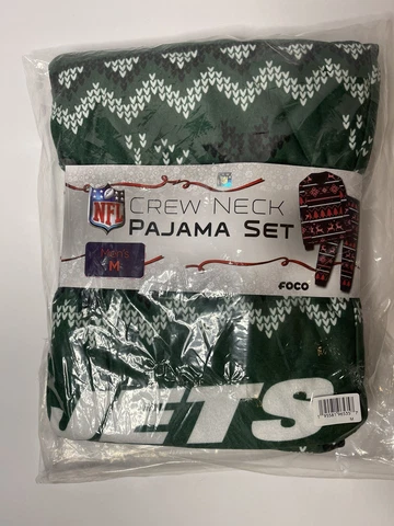 FOCO Woman’s Medium NFL New York Jets Primary Team Logo Ugly Pajama Set Cover