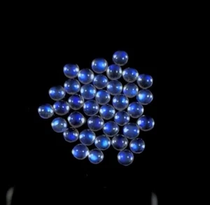 20 PCS 2MM ROUND A GRADE TOP 100% NATURAL BLUE MOONSTONE INDIA MINE - Picture 1 of 3