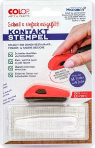 Colop Mini Stempel Firmenstempel Adressstempel bis 4 Zeilen, 68 Zeichen rot - Bild 1 von 4