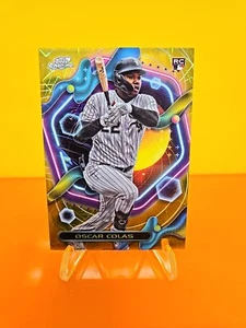 Oscar Colás 2023 Topps Cosmic Chrome RC Gold Interstellar Refractor #/50 - Picture 1 of 5