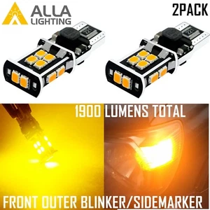 Alla Lighting 14-LED Front Outer Turn Signal Light Bulb,Side Blinker Lamp Yellow - Foto 1 di 8