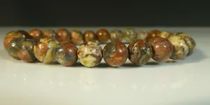 BRACCIALE PIETRE PREZIOSE DIASPRO PELLICCIA LEOPARDO 6mm - Foto 1 di 1