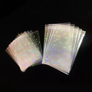50X Sammelkartenhüllen Sterne holographisches Idol Fototasche Blätter Postkartenhalter - Bild 1 von 11