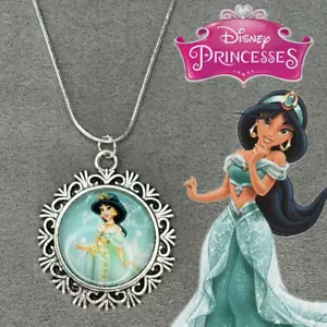 JASMINE Aladdin 925 Silver Necklace & Handmade Cabochon Pendant Jewelry Gift✨NEW - Picture 1 of 6