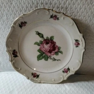 Plato decorativo de 8" de flores rosas de Schumann Alemania - Imagen 1 de 2
