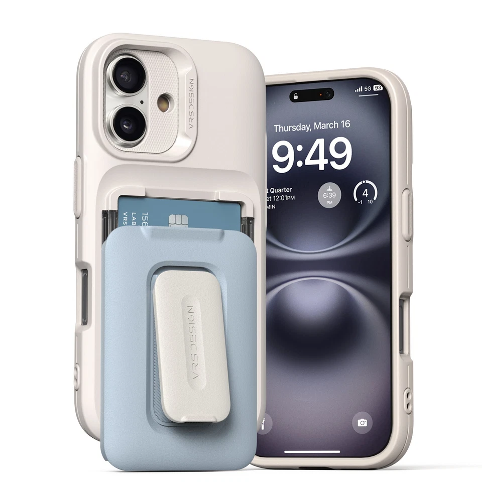 Para iPhone Serie 16 Diseño VRS [Orb] con compartimento billetera y soporte Foto 1 de 4