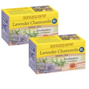 Bigelow Lavender Chamomile Herbal Tea – 2-Pack, 36 Calming Caffeine-Free Bags - Picture 1 of 4