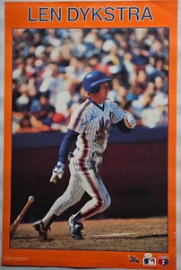 Lenny Dykstra Vintage 1987 Starline Signed JSA #F66610 22x34" Full Size NY Mets - Picture 1 of 18