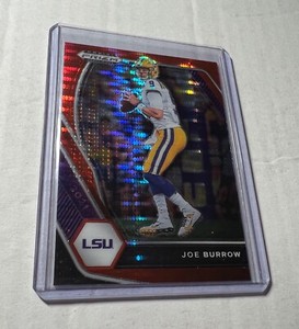 2021 Panini Prizm Draft Picks Red Pulsar Prizm Joe Burrow #3