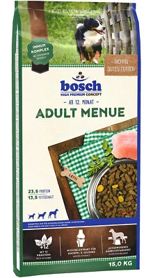 BOSCH Adult Menue Hundefutter Trockenfutter Geflügel & Gemüse Kroketten 15kg - Bild 1 von 4