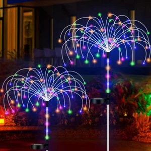 150LED Christmas Garden Solar Firework Lights Outdoor Starburst Fairy Lamp Decor - Picture 1 of 21