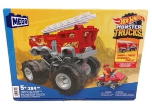 Mega Hot Wheels 5 Alarm Monster Truck Toy Car Building Set 284 pieces HHD19 NEW - Picture 1 of 6