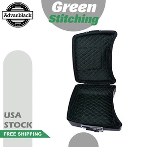Forro Tour Pak de costura verde para Maquinilla de afeitar/Harley OEM paquete turístico picado - Imagen 1 de 15