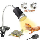25/50w Schildkröte Wärmelampe UV Wärmespotlampe Heat Glühbirnen mit Lampenhalter