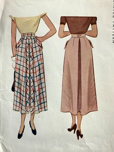 NEW Vintage 1940s Ladies McCALLS SEWING PATTERN Pleated SKIRT 26 Waist -  UnCut - Picture 1 of 8