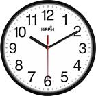 HIPPIH Clock Black Wall Clock Silent Non Ticking Quality Quartz - 10 Inch Round
