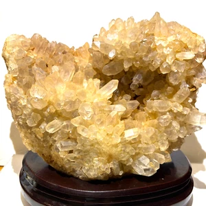 3,6 kg 8 Pfund natürlicher Citrin Kristall Quarz Cluster Mineral Energie Dekoration - Bild 1 von 7