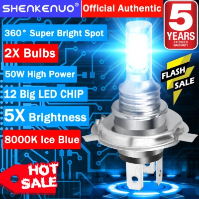 2 8000K LED light bulbs for 1995-1998 Polaris Magnum 425 4x4 Headlight US Seller - Image 1 of 4