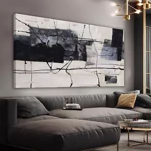 Black and White Abstract Wall Art Small Size Home Decor Artwork Abstract Wall... - Picture 1 of 6
