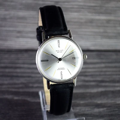 Nuevo de Lote Antiguo Reloj Pulsera Poljot De LUXE Ultra Delgado 2209 Soviético Para Hombre 23 Joyas De Colección URSS Foto 1 de 4
