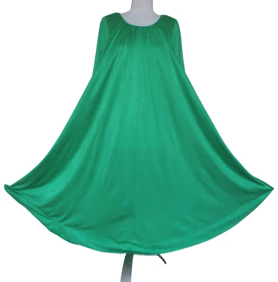 Maxi Vestido de Anfitriona Vintage Años 70 Holly Gloria Moret California Verde Caftán Talla Única Foto 1 de 4