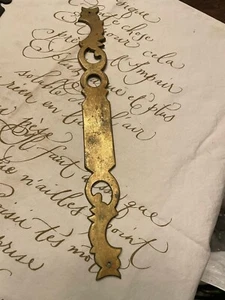 French Antique Brass keyhole Surround escutcheon Gold Brass Peacock 11” 1800s - Picture 1 of 14