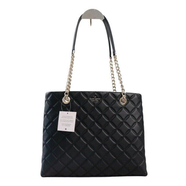 Kate Spade New York Natalia Tote Leather Handbag, Large - Black