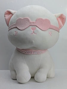 MINISO White Kitten Soft Plush Toy 27cm With Eye Patch Pre-Owned GC - Foto 1 di 11