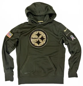 Pittsburgh Steelers Salute-To-Service Hoodie Nike Therma-Fit Pullover Men's Med - Picture 1 of 3