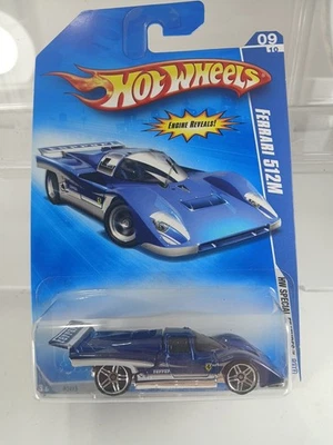 Ferrari 512M 2009 Hot Wheels #95 HW características especiales 9/10 azul tarjeta leve daños Foto 1 de 4
