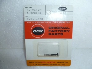 COX TD .020 NEEDLE VALVE & SPRING , NEW IN SEALED PACK. - Picture 1 of 1