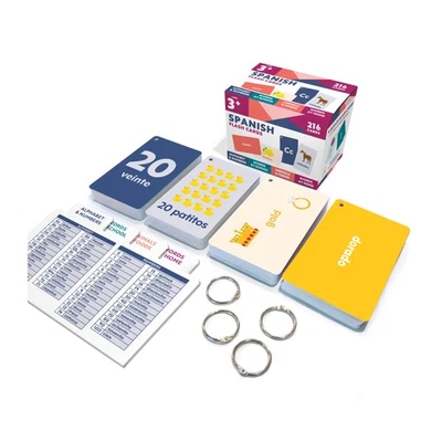 Carson Dellosa Spanish Flash Card Box Set (216 cards, 4 book rings, 4 dividers) - Image 1 of 4