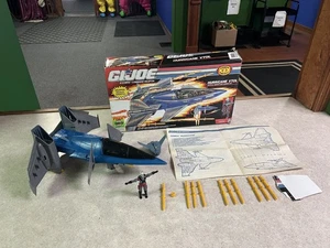 Vintage GI-JOE COBRA - 1990 HURRICANE VTOL JET & VAPOR 100% Complete + Box - Picture 1 of 24