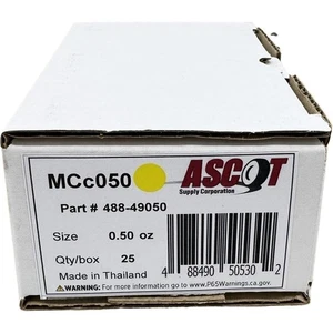 Ascot MC Style Coated Lead Clip-On Wheel Weight .50oz - Box of 25 - Picture 1 of 1
