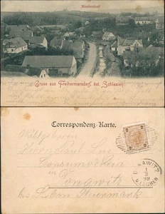 Freihermersdorf Svobodné Heřmanice calle Moravia Silesia b Ostrava 1899 - Imagen 1 de 3