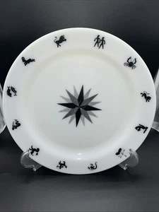 Vintage PYREX Zodiac Plate Serving Dish MCM Milk Glass RARE Promotional 1960’s - Picture 1 of 16