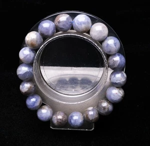 Bracciale 11,8 mm naturale Tanzania tanzanite blu zoisite pietre preziose perline AAA - Foto 1 di 6